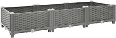 vidaXL Plantenbak verhoogd 120x40x23 cm polypropeen Grijs