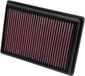 K&N Vervangend luchtfilter compatibel met Chevrolet Aveo 1.2, 1.3, 1.4, 1.6 2011-2014 / Sonic 1.4, 1.8 2012-2017 (33-2476)