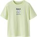 NAME IT Jongens T-shirt met korte mouwen, ronde hals, biologisch katoen, regular fit, limegroen, maat 146/152