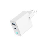 Gembird Chargeur rapide USB GaN 30W 2 ports, Blanc