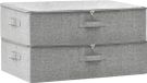 vidaXL Opbergboxen - 2 stuks - 70x40x18 cm - Grijs