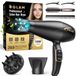 GLAM Professionele haardroger, 2300 W, krachtige AC-motor, sneldrogend, ionisch, met 2 snelheden, 3 verwarmingen, Cool Shot-knop met 1 diffuser en 1 concentrator voor meerdere kapsels