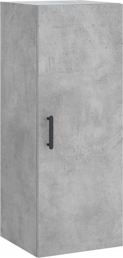 vidaXL Bovenkast - 34,5x34x90 cm - Betongrijs