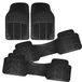 Vaygway Auto SUV vloermat door - 4-delige heavy duty set - 3 rijen voertuig alle weersomstandigheden vloermatten - zwart trimbare universele pasvorm rubberen vloermatten voor auto, vrachtwagen,