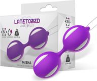 LATETOBED Misha Double Kegel Balls Silicone Purple