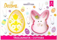 0255074 Decora Koekjes Uitsteker Set Ei & Konijn - 2 stuks