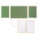 roba Tafel, groot hangbord opvouwbaar met schilderbord magnetisch wit & krijtbord/schrijfbord gelijnd, schoolbord, kinderbord hout, naturel
