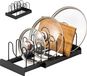 eluno Porte-couvercles pour casseroles et poêles en métal noir