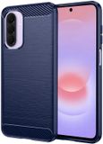 Techsuit Hoesje geschikt voor Samsung Galaxy A27 - Carbon Silicone Back Cover - Blauw