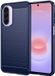 Techsuit Hoesje geschikt voor Samsung Galaxy A27 - Carbon Silicone Back Cover - Blauw