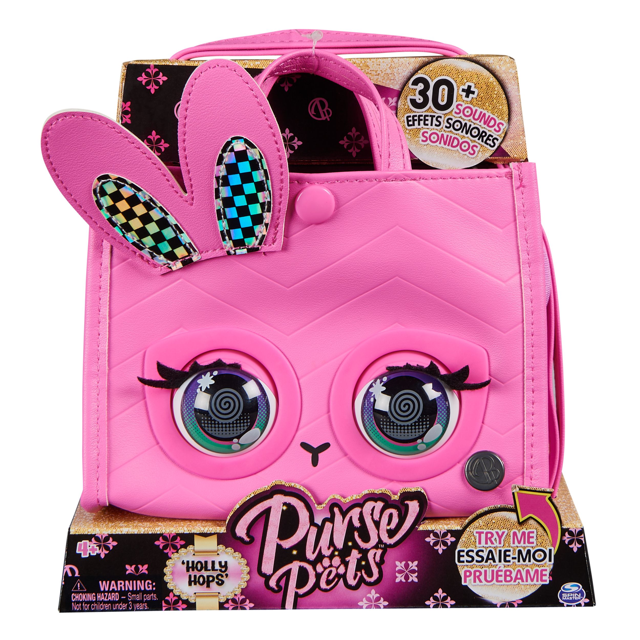Purse Pets - Bunny Tote Bag - Interactive Toy with Sounds and Lights