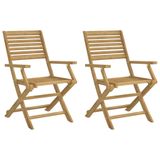 VidaXL Tuinstoel Terras Acaciahout 2 stuks