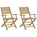 VidaXL Tuinstoel Terras Acaciahout 2 stuks