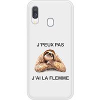Samsung Bedrukt siliconen hoesje compatibel met Galaxy A40 J'peux pas j'ai la flemme