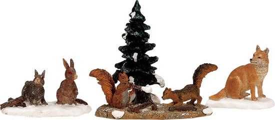 Lemax Kerstdorp Figuren Bosdieren