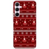 Samsung Galaxy A55 5G Bedrukt siliconen hoesje pull de noel santa