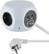 Electraline 62078 cube avec 3 prises et 4 - Set de 2 - USB-C - câble de 1,5 m - interrupteur marche/arrêt