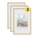 walther design New Lifestyle Fotolijst, set van 3, goudkleurig, 18 x 24 cm