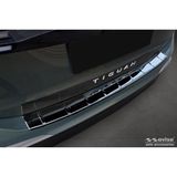 Zwart-Chroom Avisa Zwart-Chroom RVS Achterbumperprotector compatibel met Volkswagen Tiguan (CT1) 2024- 'Ribs'