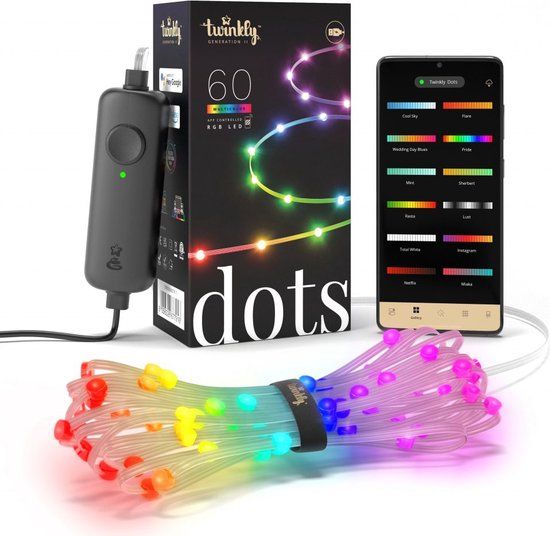 Twinkly Dots - 60 LED's - 3m - RGB - App Controlled