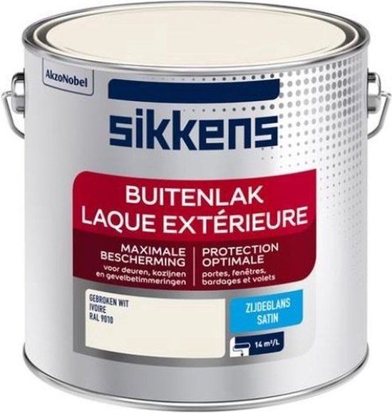 Sikkens Buitenlak - Zijdeglans - RAL 9010 - 2.5L