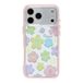 Rose Coque iPhone 17 Pro Max en TPU antichoc à motif floral coloré