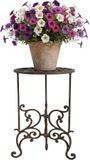 Merkloos Relaxdays Plantenstandaard buiten - 49,5xØ27,5 cm - bruin