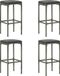 Maison Exclusive - Lot de 4 tabourets de bar avec coussins, en polyrotin gris