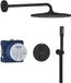 GROHE Precision Inbouwdouche - Met Thermostaatkraan - Vitalio Rain Mono 310 Hoofddouche (1 Straalsoort) & Vitalio Get Stick Handdouche (1 Straalsoort) - Rond Design - Matte Black
