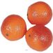 Orange Artificielle Lot de 3 Plastique Soufflé D 75 mm