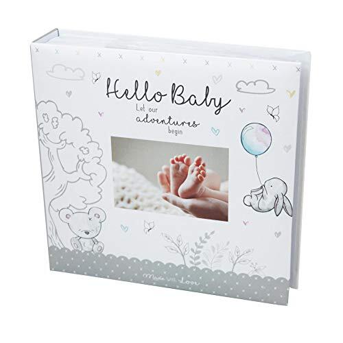 Widdle Celebrations Baby First Fotoalbum 4x6'' 200 Foto's memo Wit Unisex Verjaardag Doop