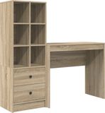 vidaXL Bureau Sonoma Eik 135,5 x 40 x 127 cm