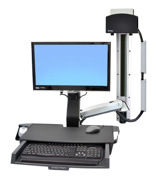 Ergotron StyleView Sit-Stand Combo System with Worksurface - 45-272-026