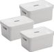 Sunware Sigma Home boîte de rangement 5L - Set de 3 - Gris/Transparent