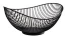 APS Corbeille à fruits - Panier à fruits - Métal - Noir - 29,5 x 25,5 x 13,5 cm