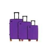 ETERNITIVE - Koffer | Reiskoffer van ABS | Harde koffer met TSA-slot | Koffer met 4 wielen 360° | Lichte koffer, Paars., Set - Cabine, Medium, Groot