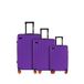 ETERNITIVE - Koffer | Reiskoffer van ABS | Harde koffer met TSA-slot | Koffer met 4 wielen 360° | Lichte koffer, Paars., Set - Cabine, Medium, Groot