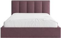 Vente-unique Bed met opbergruimte stof bordeaux 160 x 200 cm