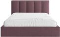 Vente-unique Lit avec rangement tissu bordeaux 160 x 200 cm