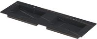 Wastafel INK Post Dubbele Wastafel Keramiek Zwart Mat 140x45x1 cm
