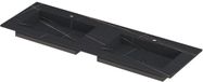 Wastafel INK Post Dubbele Wastafel Keramiek Zwart Mat 140x45x1 cm