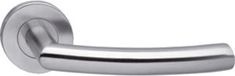 INTERSTEEL Gatdeel links 1277 half rond 90°op rond rozet staal met 7mm nok RVS