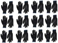 12 Ajs Workwear Ltd 12 of 24 Paar Werkhandschoenen van Nylon met PU-coating, Zwart