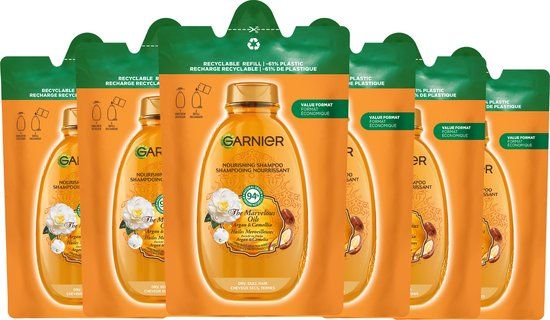 Garnier Loving Blends Argan- & Cameliaolie Shampoo Refill - 6x250ml