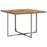 vidaXL 5-delige tuinset met kussens, grijs, polyrotan