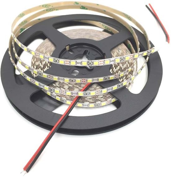 ABC-LED 5 meter - Koud Wit - LED strip 120 LEDs per meter - 12 volt - 2835 SMD - dimbaar