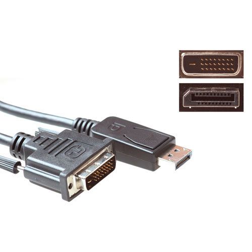 ACT DisplayPort naar DVI-D Kabel - 1.8m - Zwart