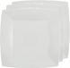 Santex Assiettes carton - 20x - carré - blanc crème - 23 x 23 cm - assiettes de fête