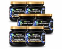 Garnier Loving Blends Magnetic Charcoal Haarmasker voor droog haar - 6 x 340 ml