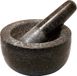 Jade Temple steenvijzel met stamper, in set, effectieve en eenvoudige vijzels, van massief graniet, met een diameter van 13 cm en 7 cm hoogte